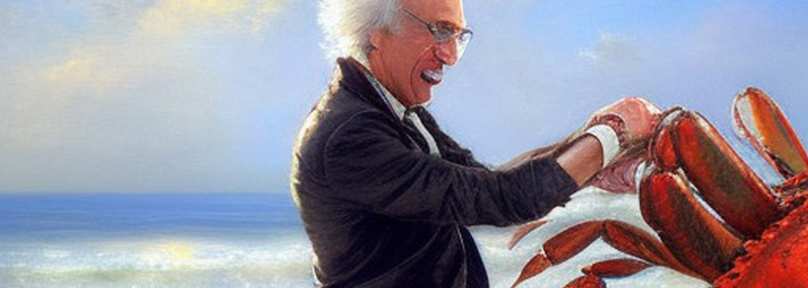 Larry David fights a crab