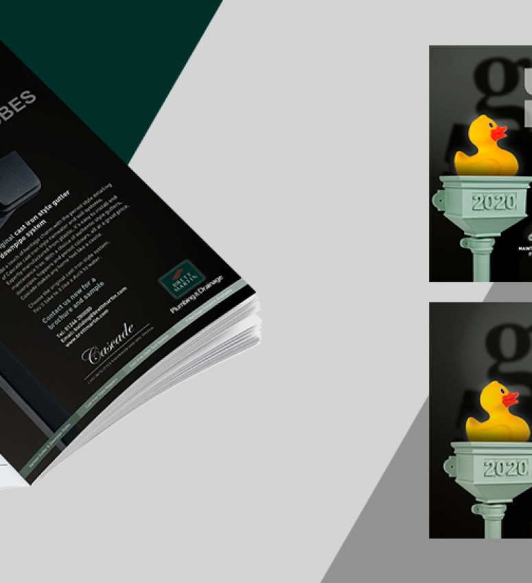 Images of Brett Martin's cascade adverts