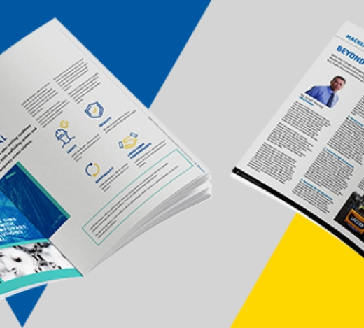 Publications showing magazine coverage and screenshots of social media posts