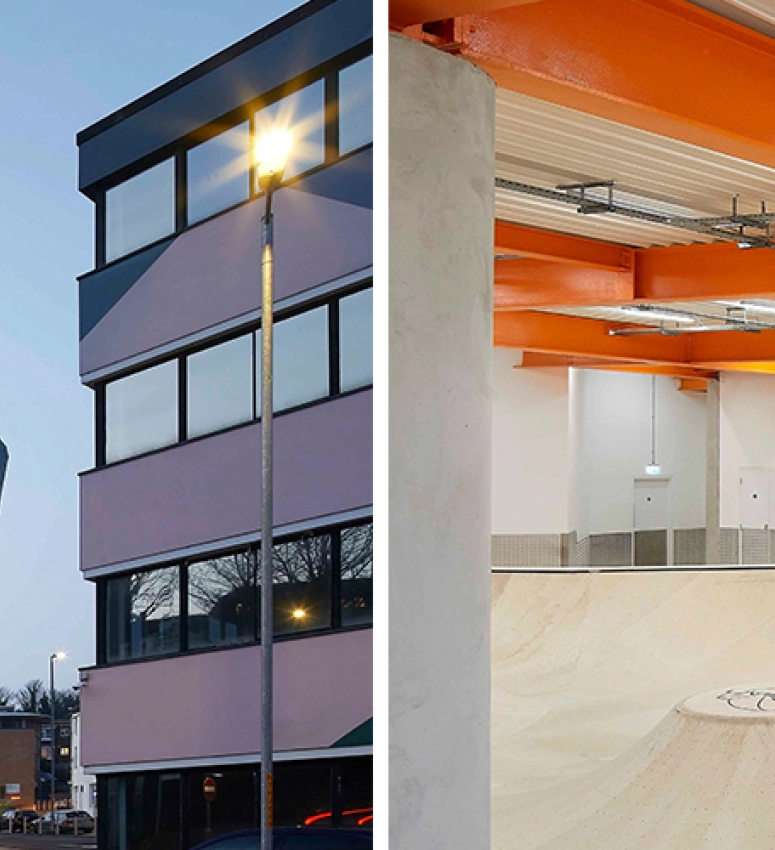 Exterior and interior images of project F51 in Folkestone, Kent