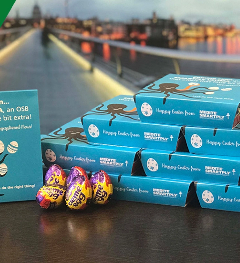 Easter egg direct marketing campaign for MEDITE SMARTPLY