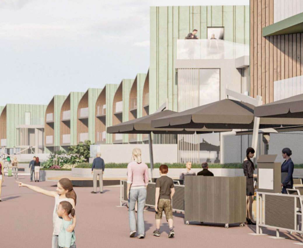 CGI Image showing the proposed Princes Parade development in Hythe, Kent