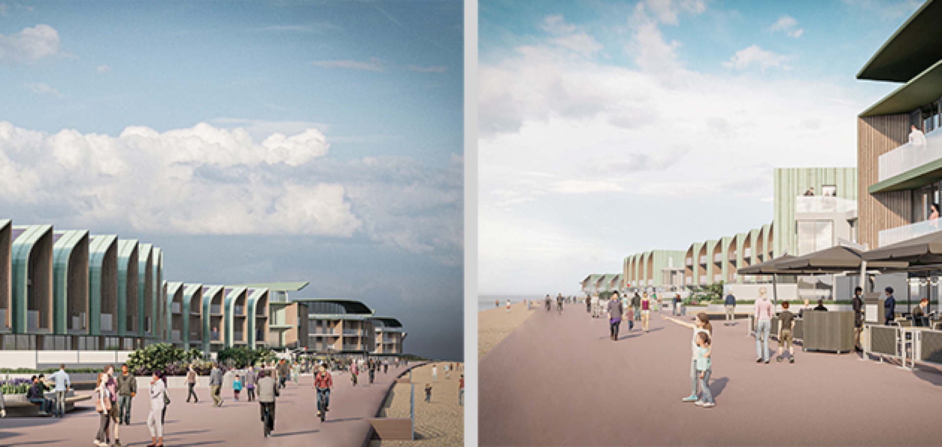 CGI images showing the proposed Princes Parade development in Hythe, Kent
