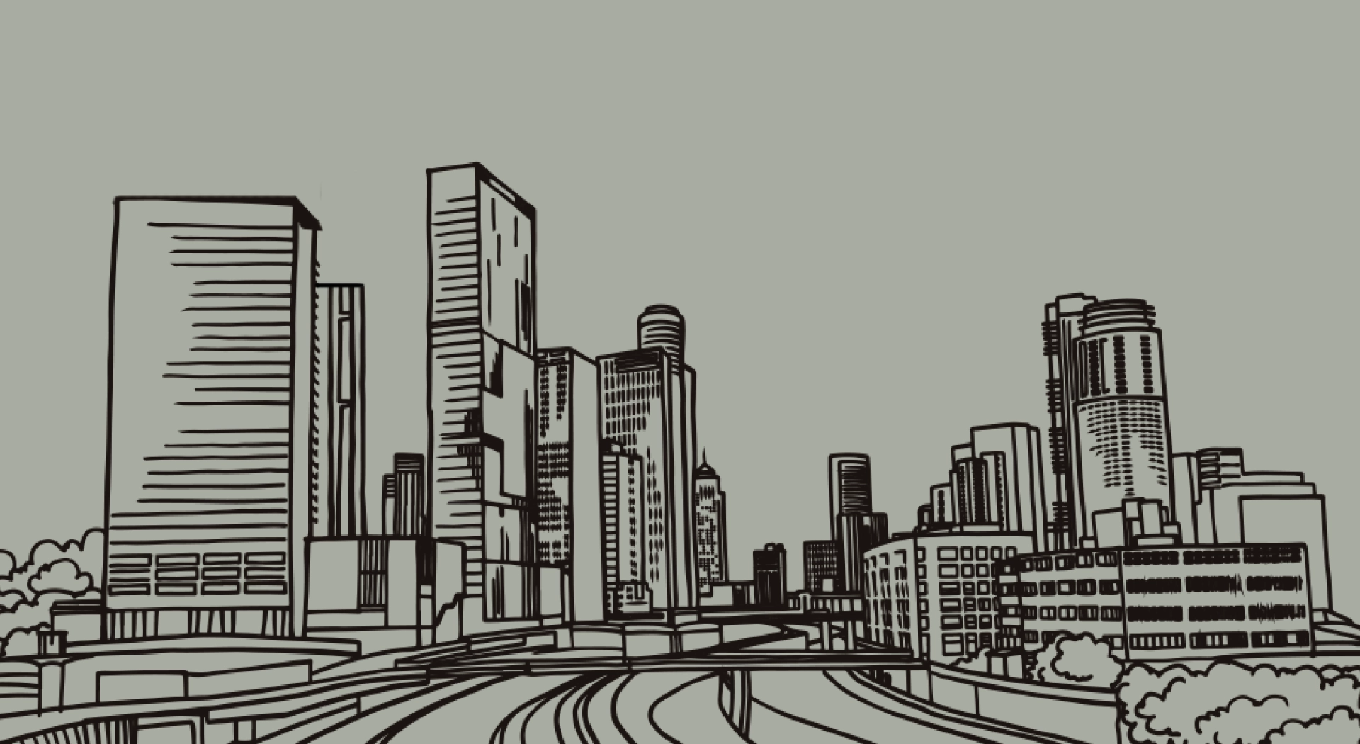 Roads and bridges to depict infrastructure